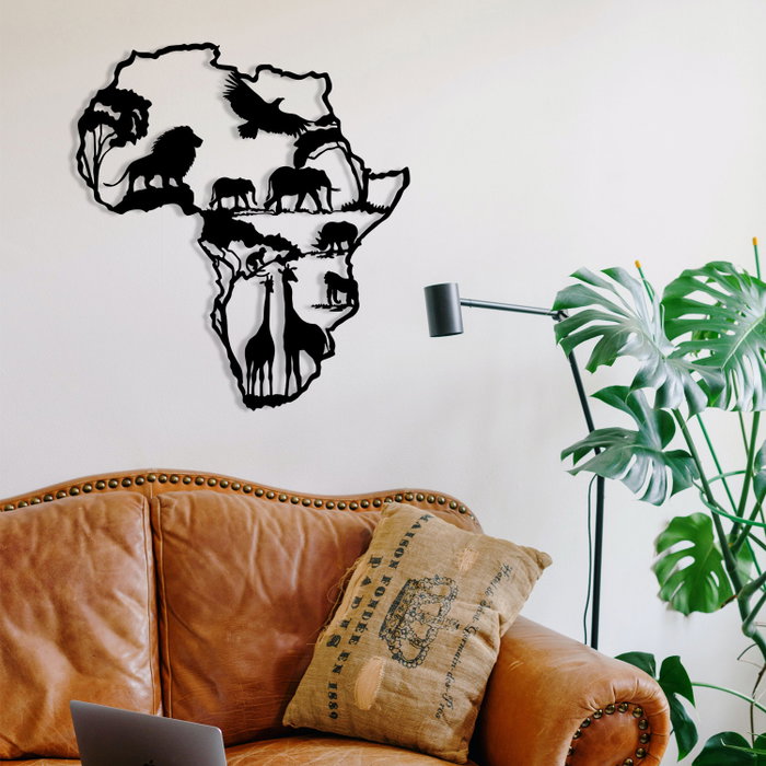 Wallity African 2 - Accesorio Decorativo de Pared Metálico Negro Wallity African 2 - Accesorio Decorativo de Pared Metálico Negro